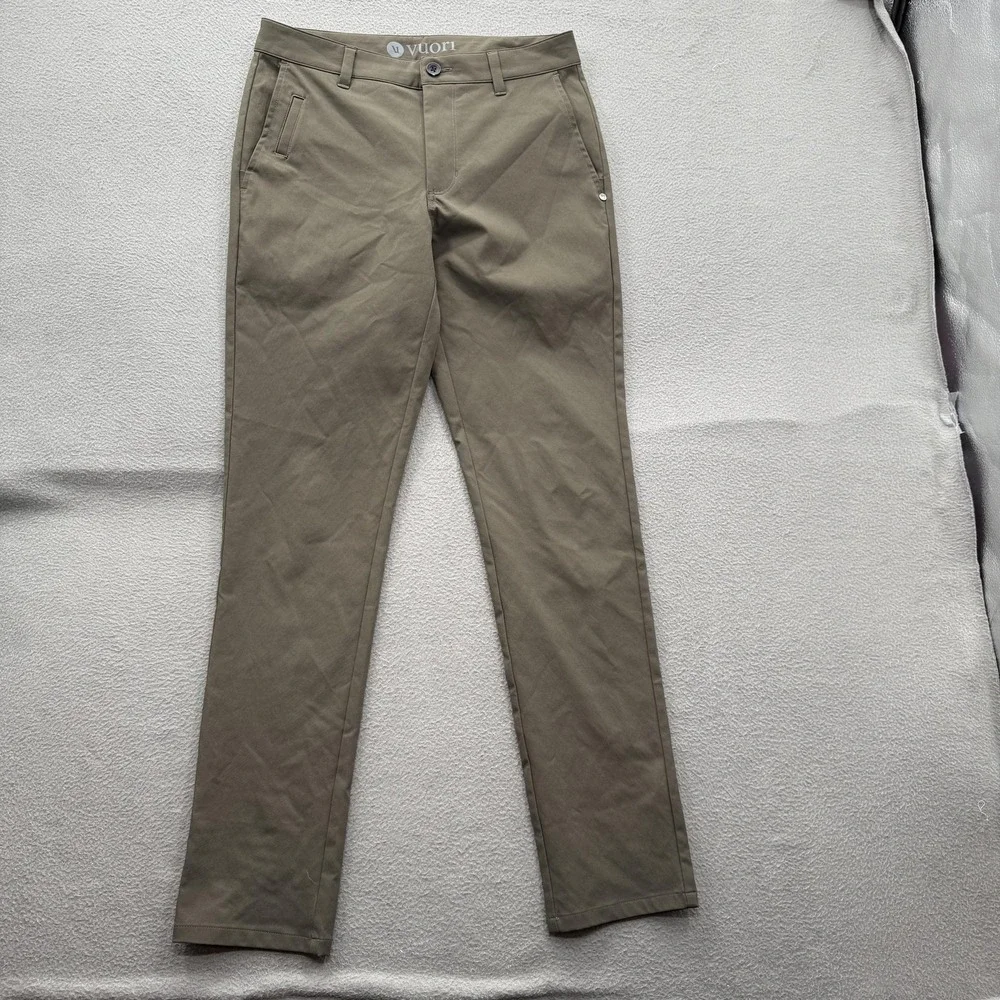 Vuori Pants Mens 28x30 (Fits 30/30) Green Slim Fit Stretch Performance Chino.
